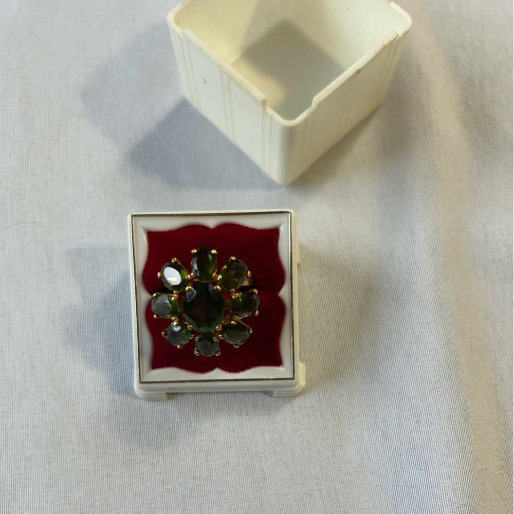Vintage 60’s Elegant Gold Gemstone Ring - Picture 2 of 4